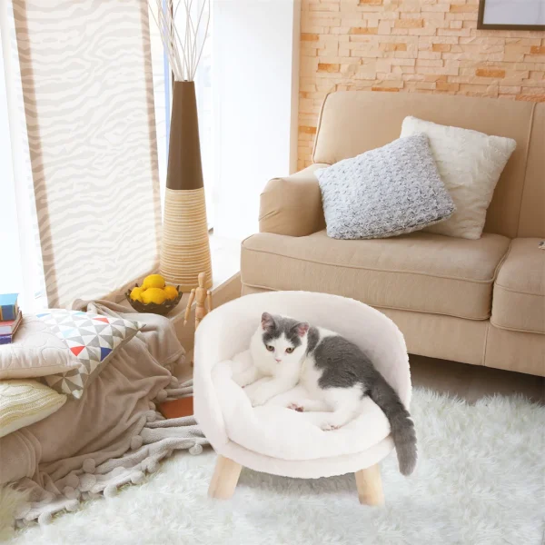 Luxury Soft Plush Cat Bed Chair
