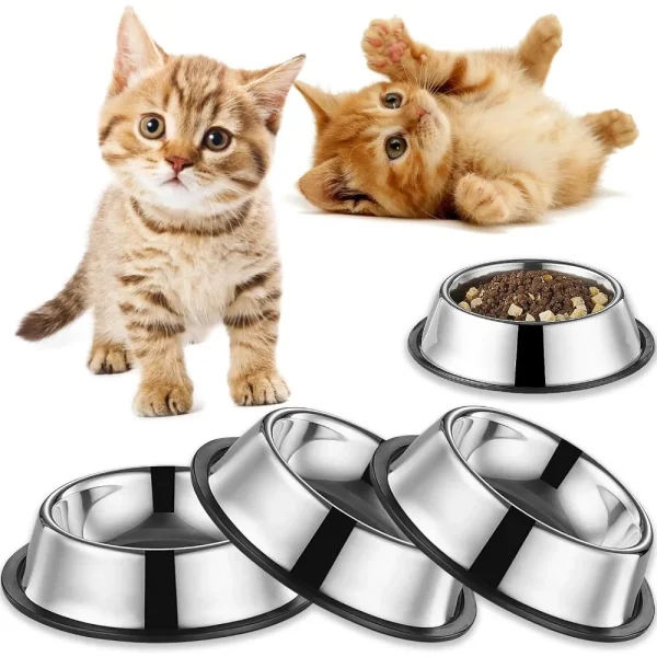 Stainless Steel Food and Water Bowl Set of 3